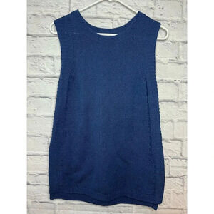 NWT J.Jill sleeveless blue top XS 100% cotton.
